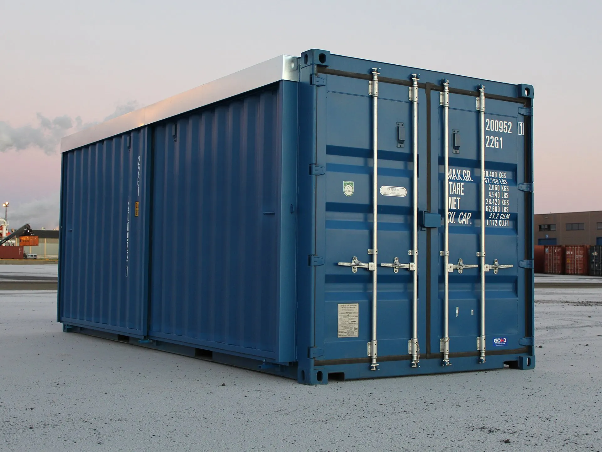 1 20′ Storage Container With Sliding Door - Image 1