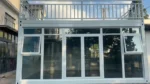 modular home kit with balcony & glass front – modern prefabricated container house