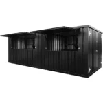 20 foot container bar for pop up shops and events – black ral 9005
