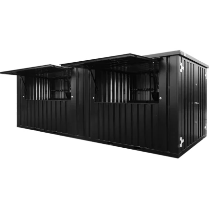 20 foot container bar for pop up shops and events – black ral 9005