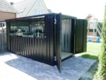 Flat Pack Container 4×3 Meters Black Ral 9005 - Image 2