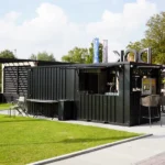 20 foot container bar for pop up shops and events – black ral 9005