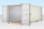 20ft one trip shipping container – white (ral 9003) | wind & watertight storage container