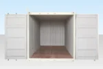 20ft one trip shipping container – white (ral 9003) | wind & watertight storage container