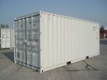 20ft white shipping container (one trip) – ral 9003 wind & watertight storage container