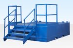 double mains toilet waste tank (500 gallon steel heavy duty unit)