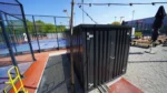 durable 4×2 xl meter shipping container bar – black ral 9005 with folding canopy