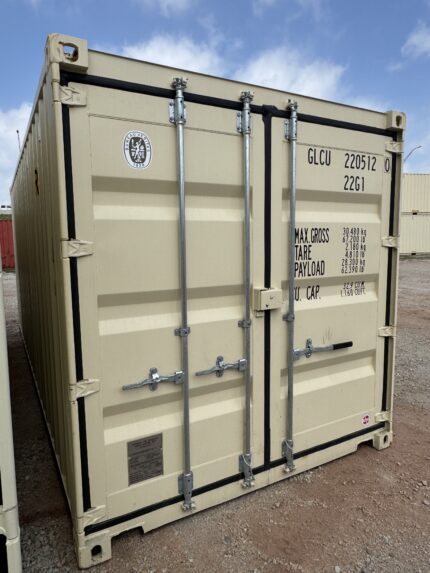 new 20ft ivory double door shipping container