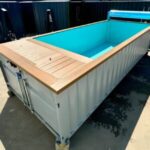 20ft portable container swimming pool | caribbean blue outdoor swimming pool