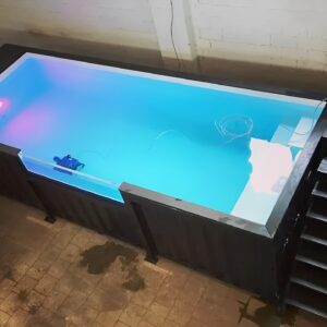 20ft shipping container swimming pool with convenient side staircase