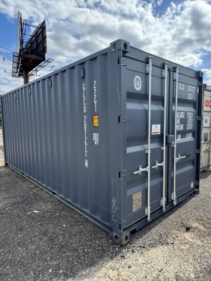 new 20ft slate gray shipping container
