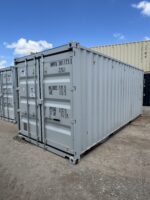 new 20ft light gray shipping contain