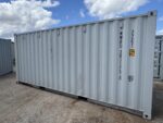 new 20ft light gray shipping contain