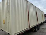 40′ x 8′ x 9.5′ high cube shipping container with 4 doors – new one trip – beige