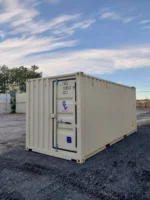 new one trip 20′ storage container with man door. tri door.