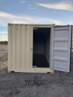 new one trip 20′ storage container with man door. tri door.