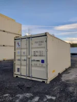 new one trip 20′ storage container with man door. tri door.