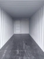new one trip 20′ storage container with man door. tri door.