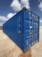 new 40ft high cube blue shipping container – gentian blue single door storage container