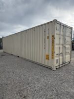 new 40ft high cube ivory shipping container – single door storage container with lock box