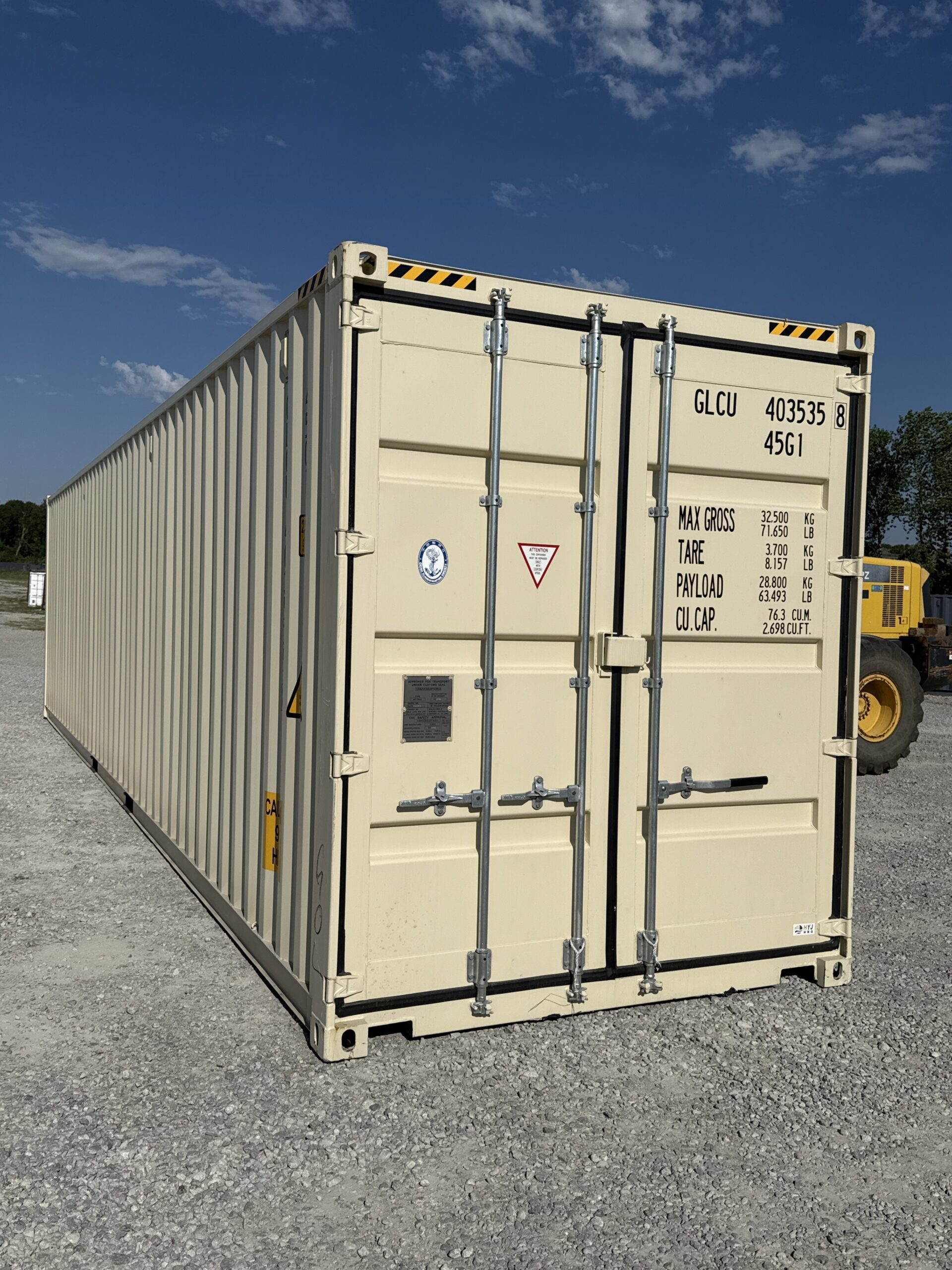 new 40ft high cube shipping container – ivory | wind & watertight storage container new 40ft high cube shipping container – ivory | wind & watertight storage container