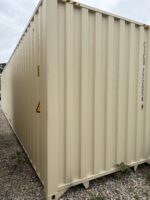 new 40ft high cube shipping container – ivory | wind & watertight storage container