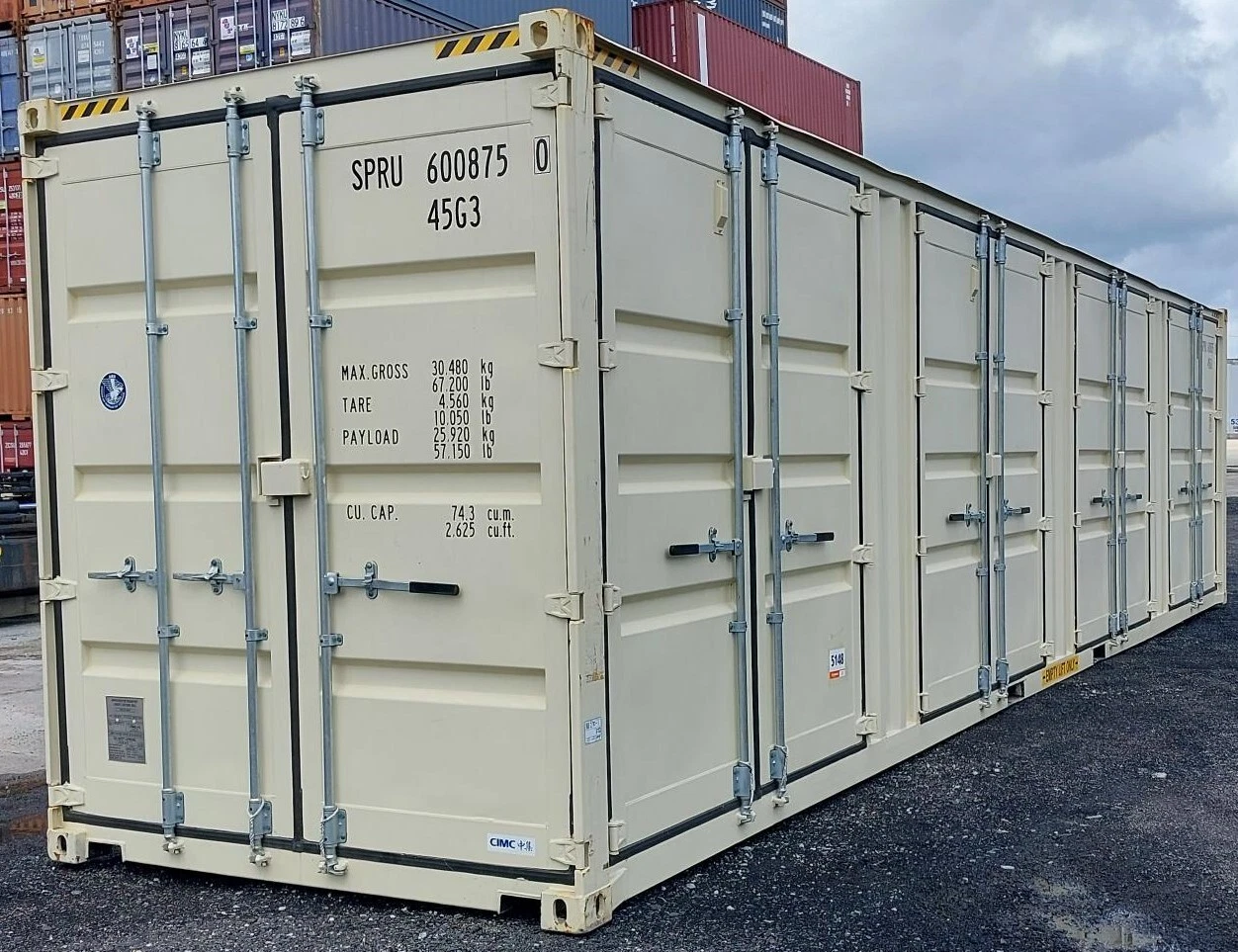 V1 New One Trip 40ft High Cube Open Side 4-Door Shipping Storage Container - Image 1