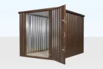 wood effect flat packed storage container 2m x 2.1m