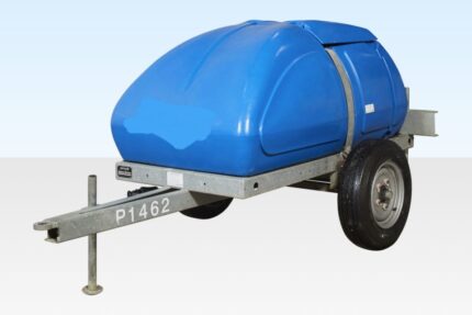 site towable water bowser (250 gallon – heavy duty steel frame unit)