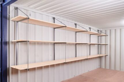 fastfit three tier container racking (single bay) | shipping container shelving