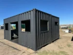 20’x16’ modified shipping container office for sale | adu container home