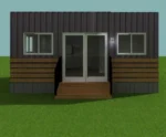 20’x16’ modified shipping container office for sale | adu container home