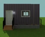 20’x16’ modified shipping container office for sale | adu container home