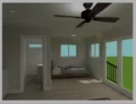 20’x16’ modified shipping container office for sale | adu container home