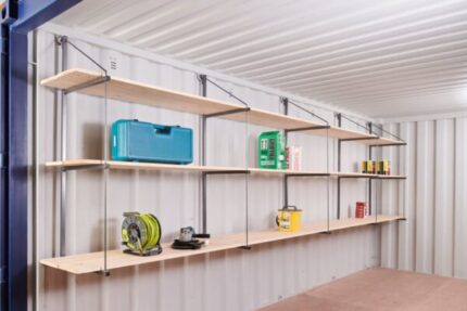 fastfit three tier container racking (2 bays) | shipping container shelving system